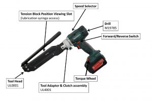 UL4000-D Battery Ultra-Lok Tool. ONLY suitable for Ultra-Lok Clamps or Ultra-Lok Band